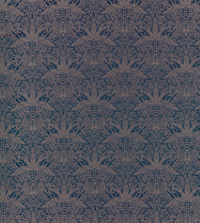 Leopardo Fabric by Clarke & Clarke Midnight/Copper