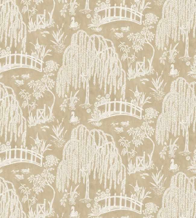 Les Saules Fabric by Nina Campbell Beige