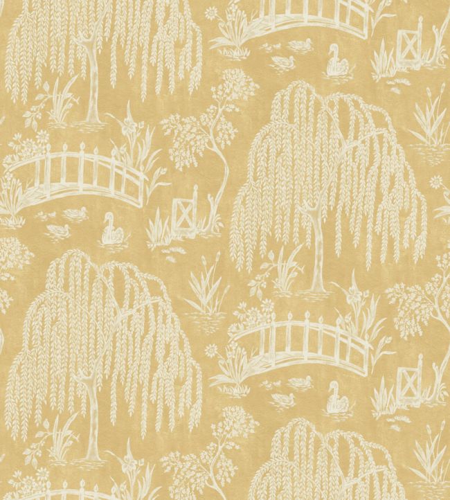 Les Saules Wallpaper by Nina Campbell Yellow