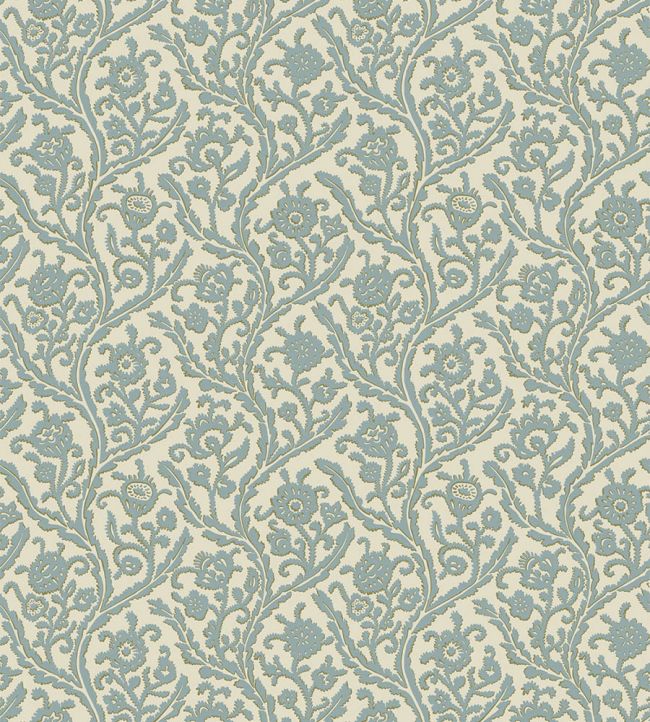 Letti Wallpaper by Josephine Munsey Mid Blue