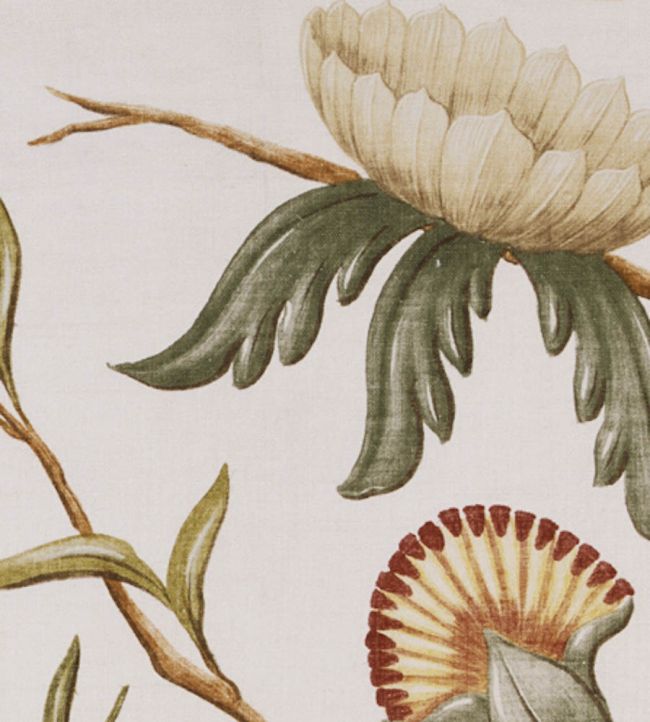 Adam's Eden Fabric by Lewis & Wood Ivory