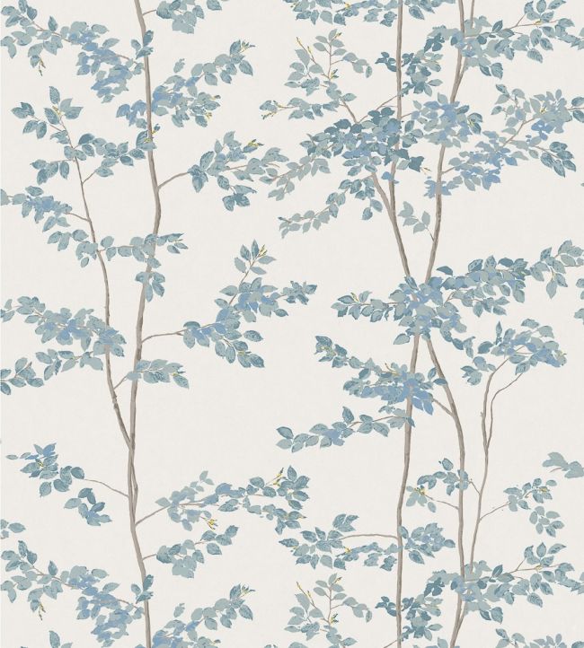 Beech Linen Fabric by Lewis & Wood Bluegrass