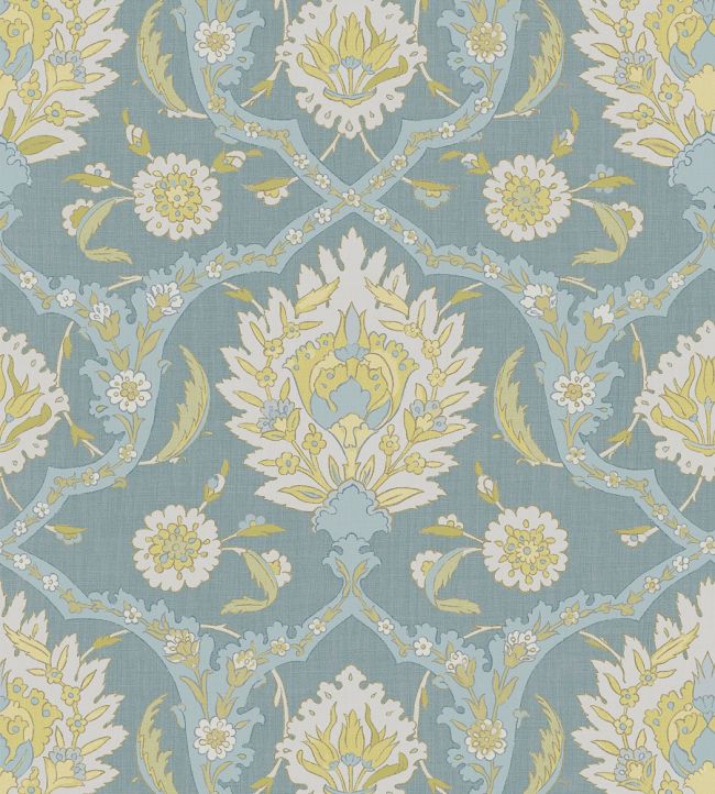 Damascus Fabric by Lewis & Wood Verdigris