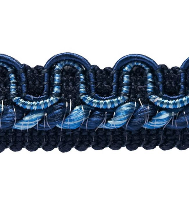Lezardes Crete Gimp 13mm Trimming by Houles Bleu Carbone