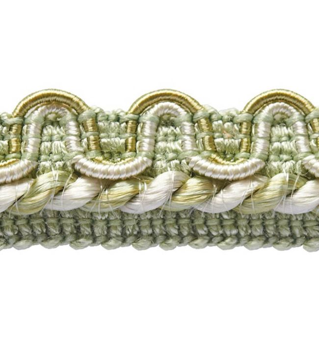 Lezardes Crete Gimp 13mm Trimming by Houles Vert Mousse
