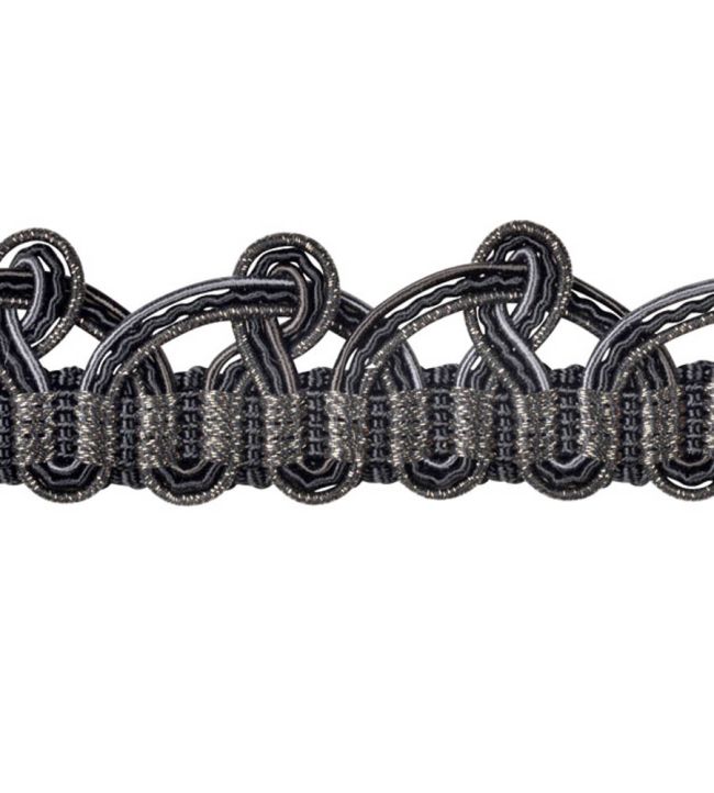 Lezardes Metal Embellished Gimp 18mm Trimming by Houles Ardoise
