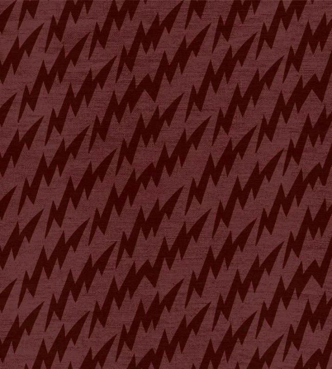 Lightning Bolts Fabric by Ottoline Burgundy