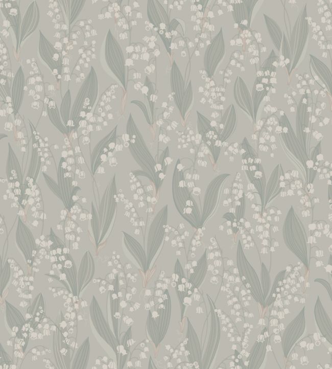 Liljekonvalj Wallpaper by Sandberg Sage Green