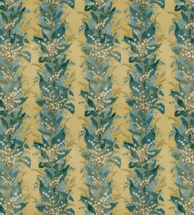 Lily Stripe Fabric by Zoffany Tuscan Yellow