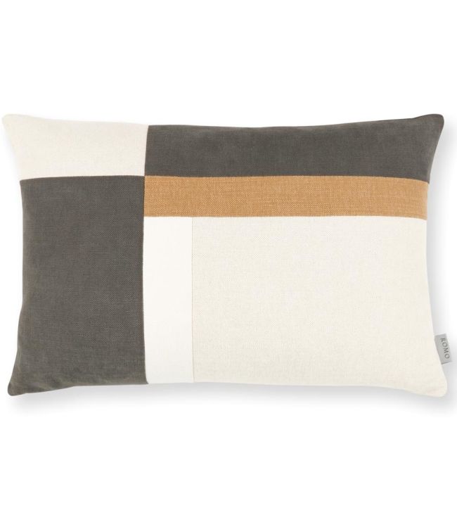 Linara Patchwork Cushion 60 x 40cm by Romo Charcoal