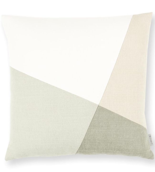 Linara Patchwork Cushion 50 x 50cm by Romo Khaki