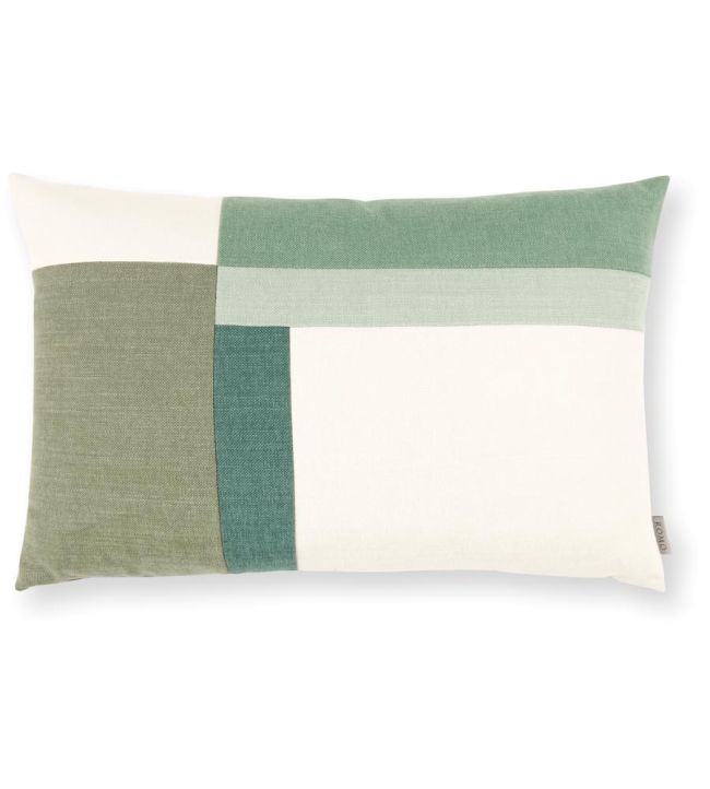 Linara Patchwork Cushion 60 x 40cm by Romo Spinach