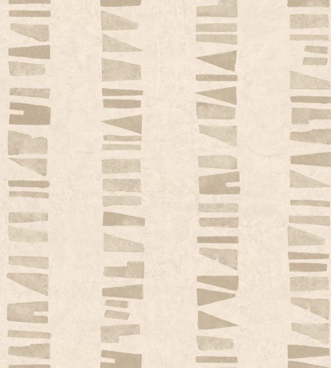 Linear Footprints Wallpaper by Tres Tintas Beige