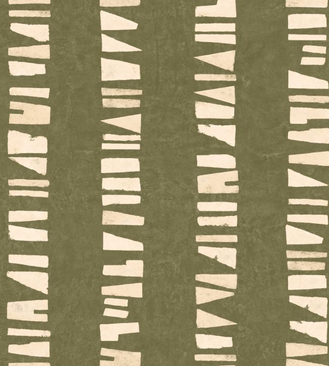 Linear Footprints Wallpaper by Tres Tintas Green