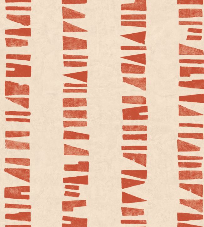 Linear Footprints Wallpaper by Tres Tintas Red