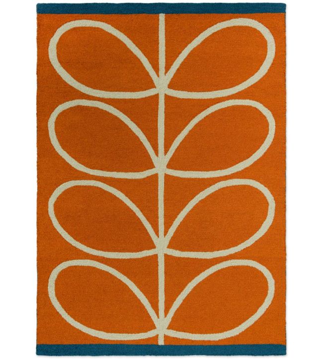 Orla Kiely Linear Stem Outdoor rug Orange 464403140200-US Orange