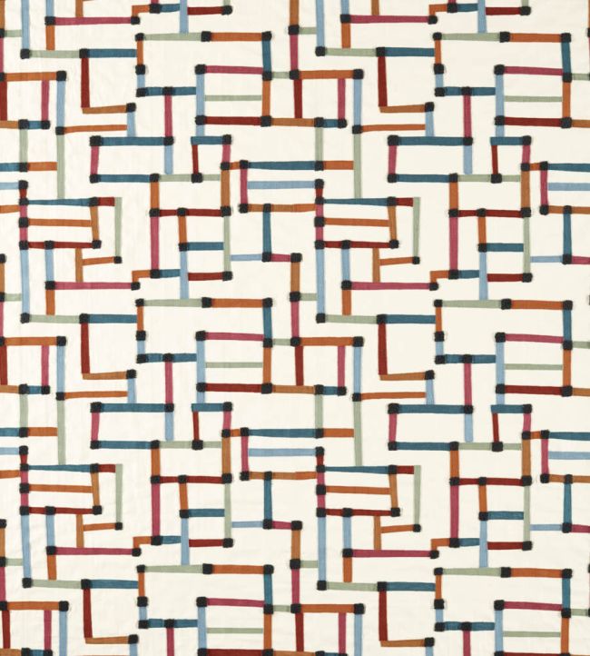Lineas Fabric by Harlequin Spice/Terracotta/Midnight