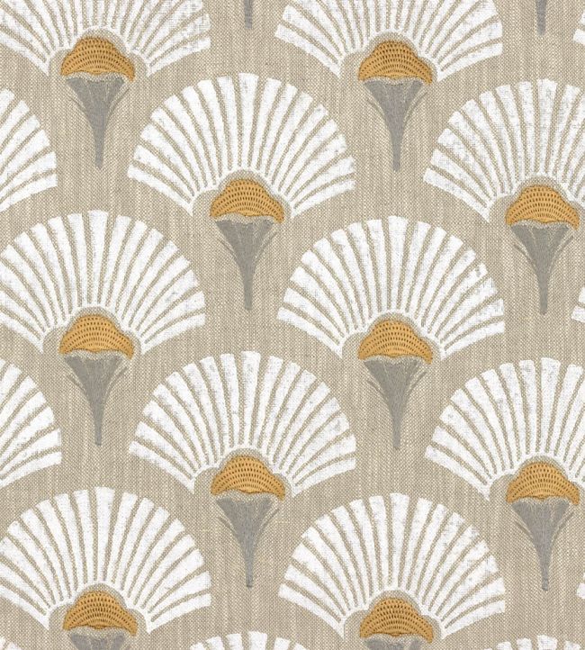 Linefolia Fabric by Casamance Blanc