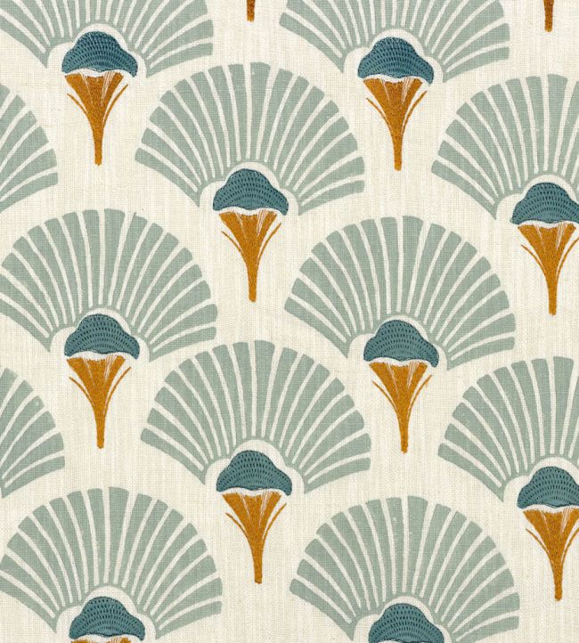 Linefolia Fabric by Casamance Celadon