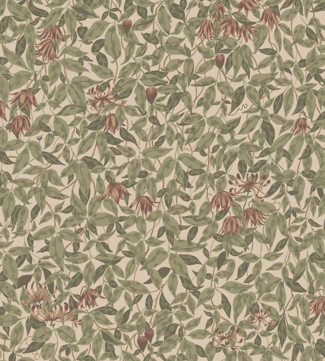 Linnea Wallpaper by Sandberg Burgundy
