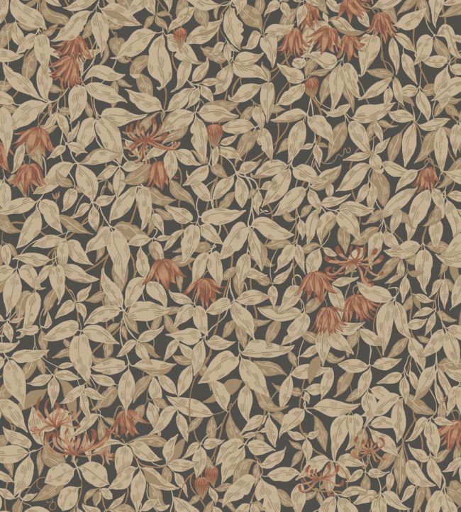 Linnea Wallpaper by Sandberg Charcoal