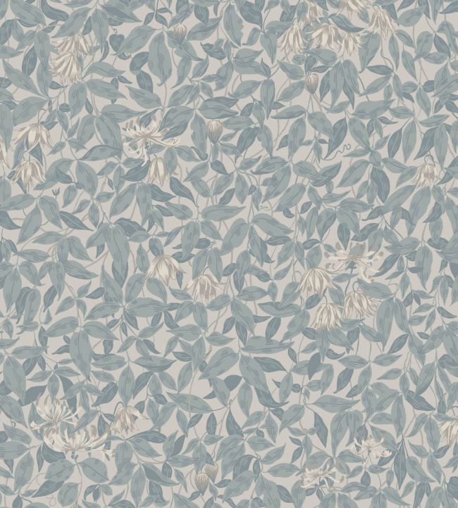Linnea Wallpaper by Sandberg Misty Blue