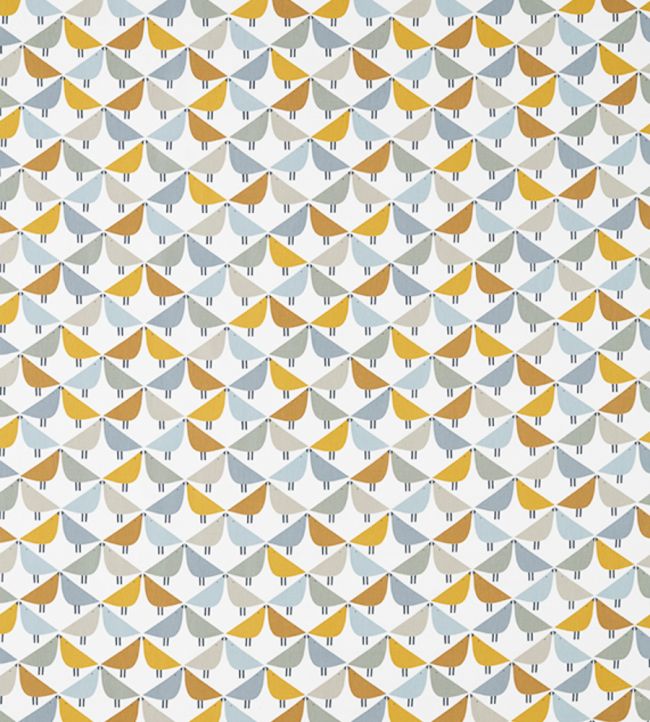 Lintu Fabric by Scion Dandelion / Butterscotch / Pebble
