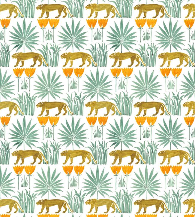 Lioness & Palms 1918 Wallpaper by CommonRoom Midday