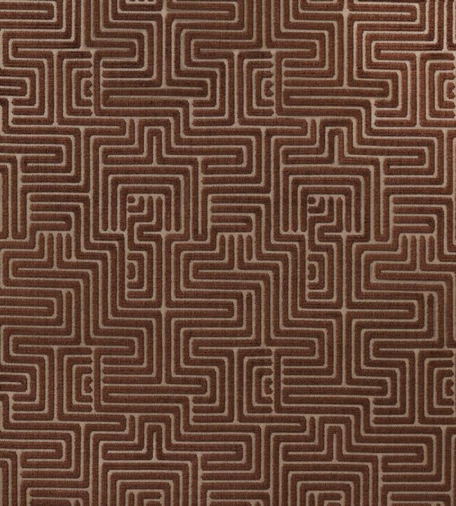 Lisboa Velvet Fabric by Schumacher Bronze