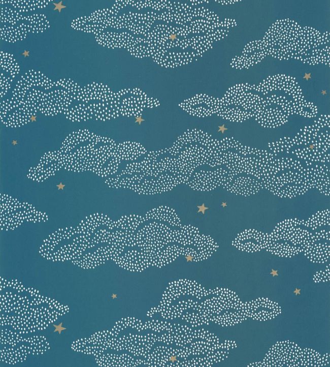 Little Clouds Wallpaper by Caselio Bleu nuit