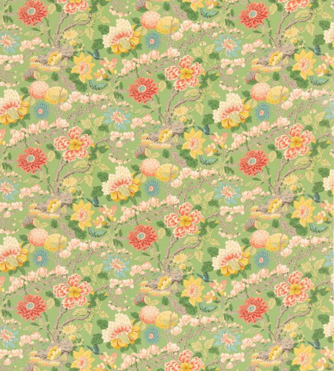 Little Magnolia Fabric by GP & J Baker Emerald