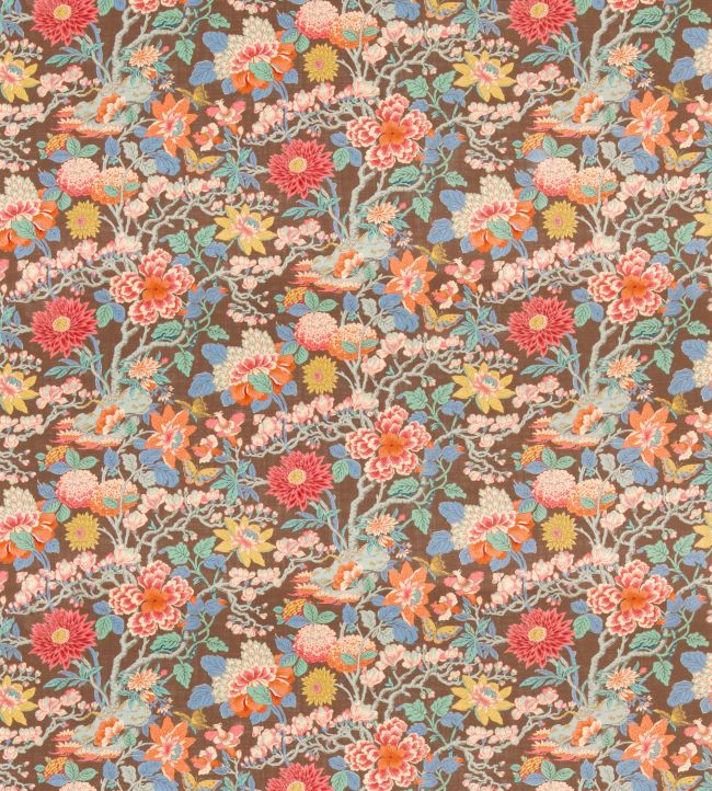 Little Magnolia Fabric by GP & J Baker Espresso