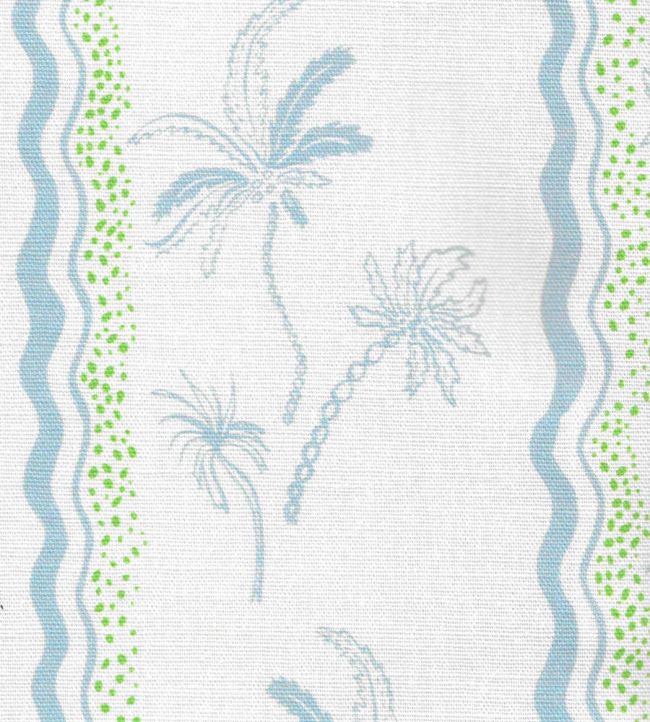 Little Palm Fabric by Kate Medlicott Cloudy Blue-Lawn