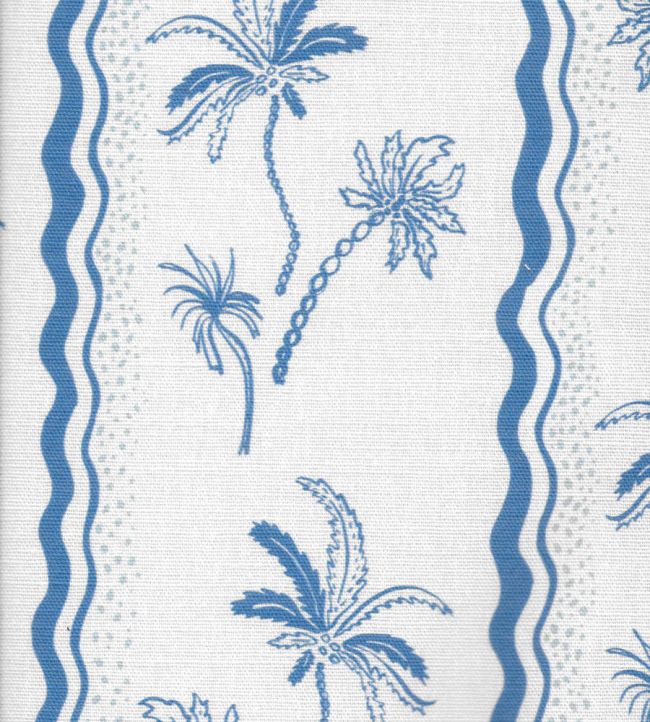 Little Palm Fabric by Kate Medlicott Ocean-Cloudy Blue