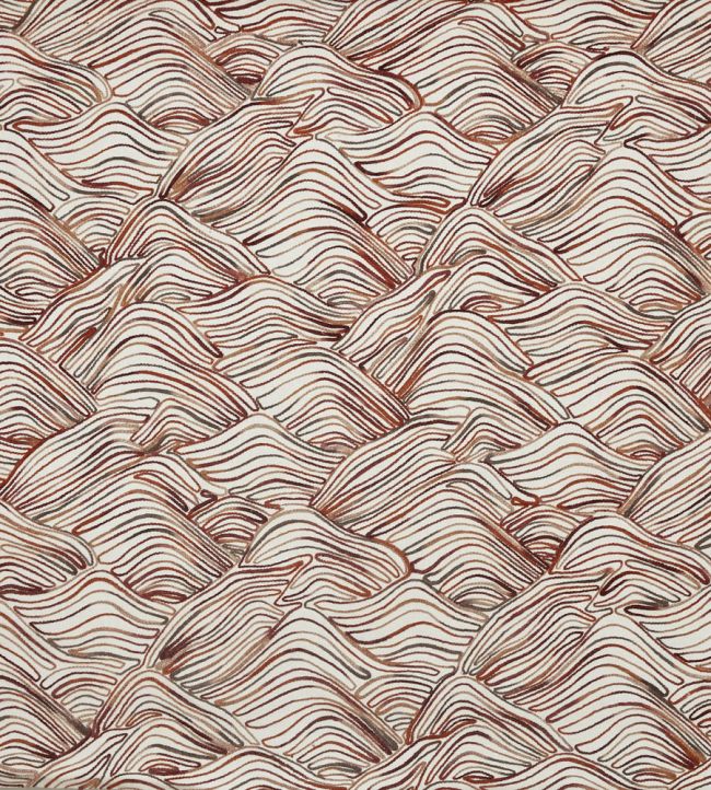 Liyana Fabric by Prestigious Textiles Cinnabar