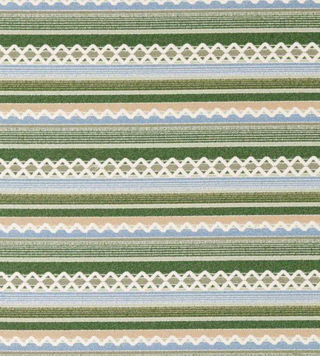 Lock Stitch Fabric by Scion Pine/Forest/Coast Blue