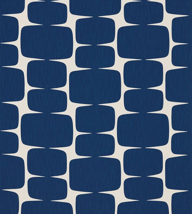 Lohko Fabric by Scion Indigo / Jasmine