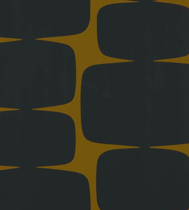 Lohko Wallpaper by Scion Tumeric / Charcoal