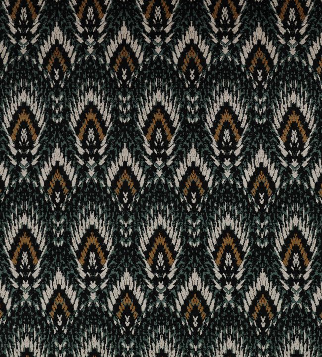 Lolana Velvet Fabric by Romo Indian Green