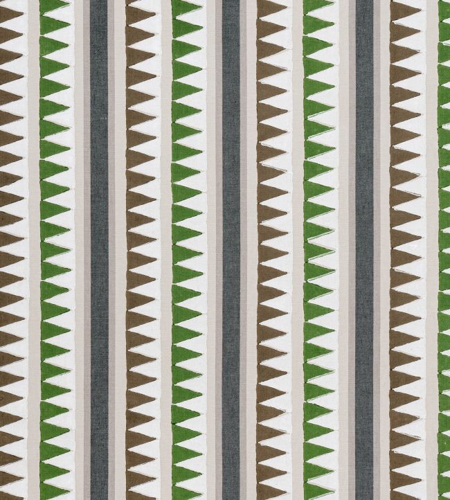 Lomita Stripe Fabric by Thibaut Black and Green