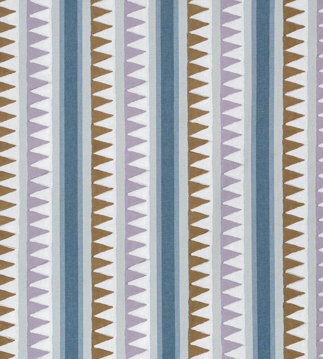 Lomita Stripe Fabric by Thibaut Lavender and Blue