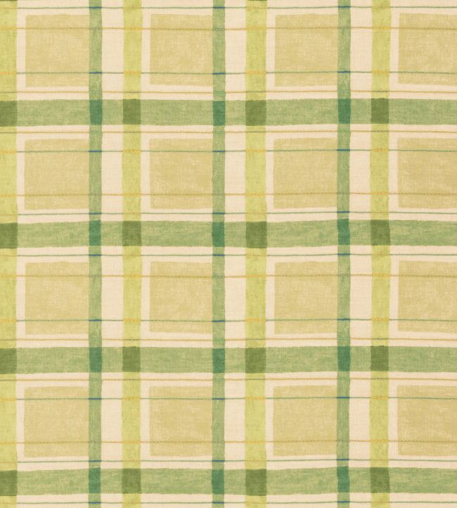 London Check Fabric by George & Minnie Emerald