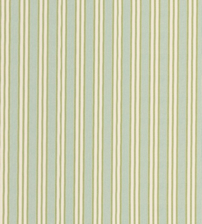 Loom Stripe Fabric by George & Minnie Grass/Aqua