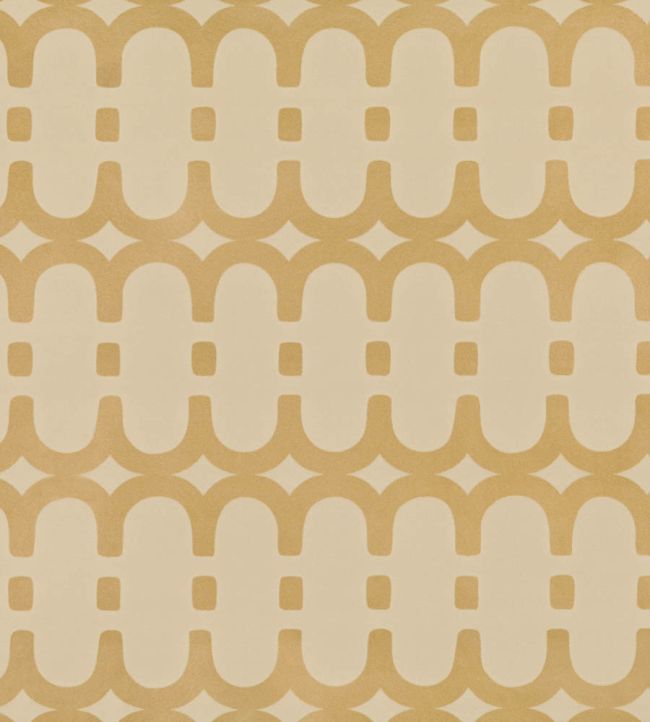 Loopy Link Wallpaper by Kirkby Design Gold