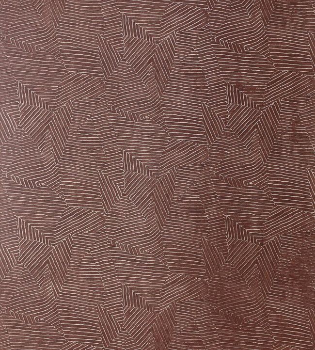 Lore Wallpaper by Casamance Terracotta/Dore