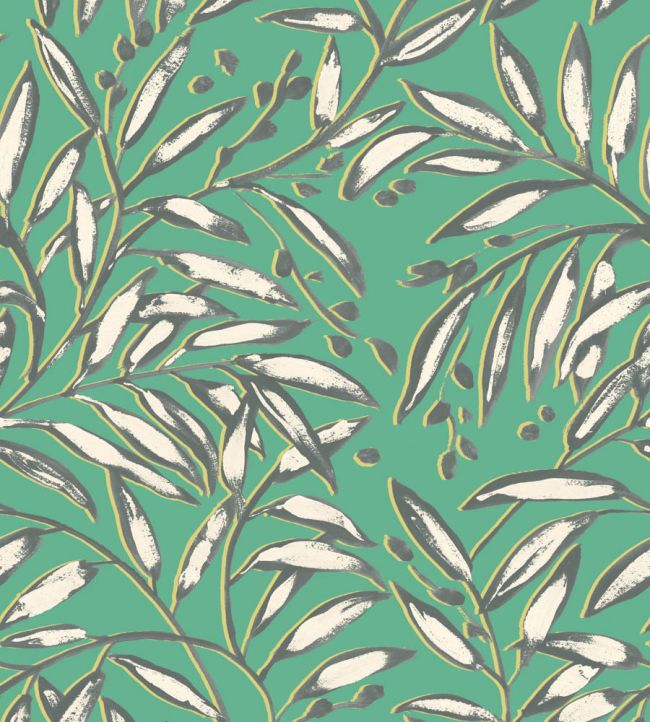 Lorena Vine Wallpaper by Ohpopsi Emerald