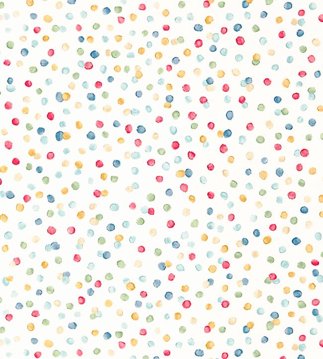 Lots Of Dots Wallpaper by Scion Pistachio / Pimento / Denim