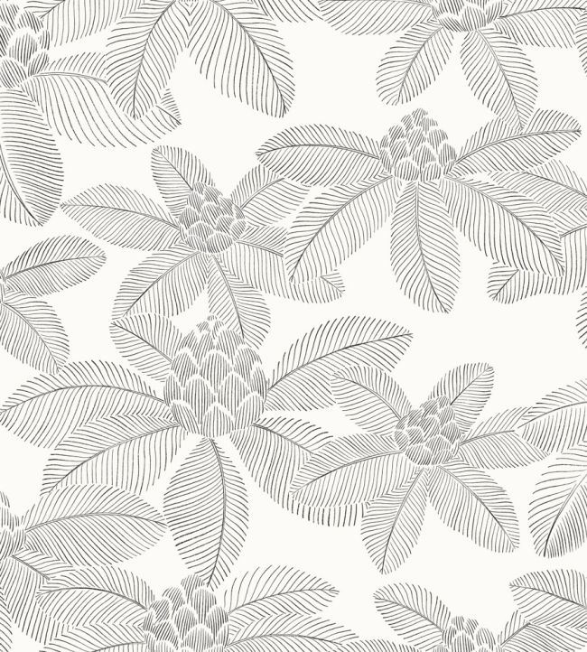 Lotus Wallpaper by Caselio Noir Blanc
