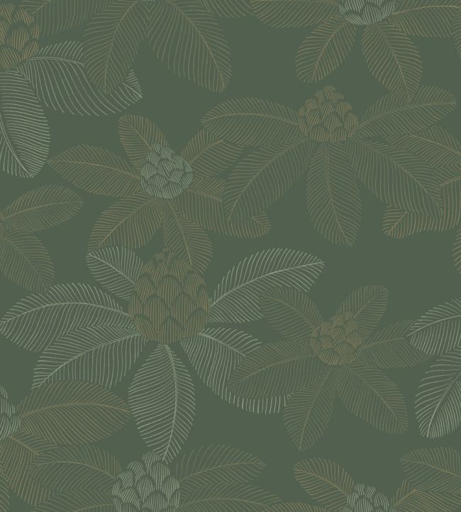 Lotus Wallpaper by Caselio Vert Anglais