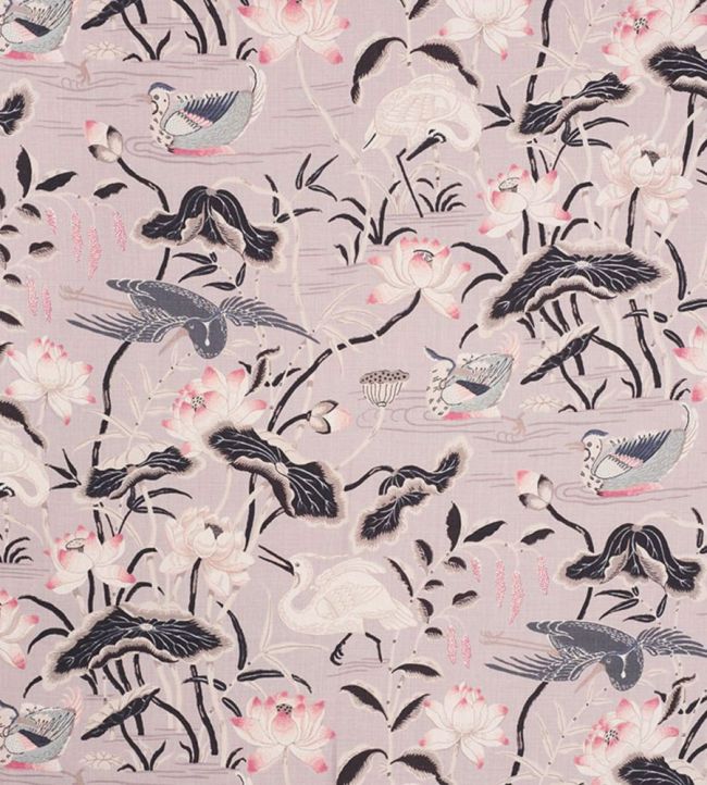 Lotus Garden Fabric by Schumacher Lilac